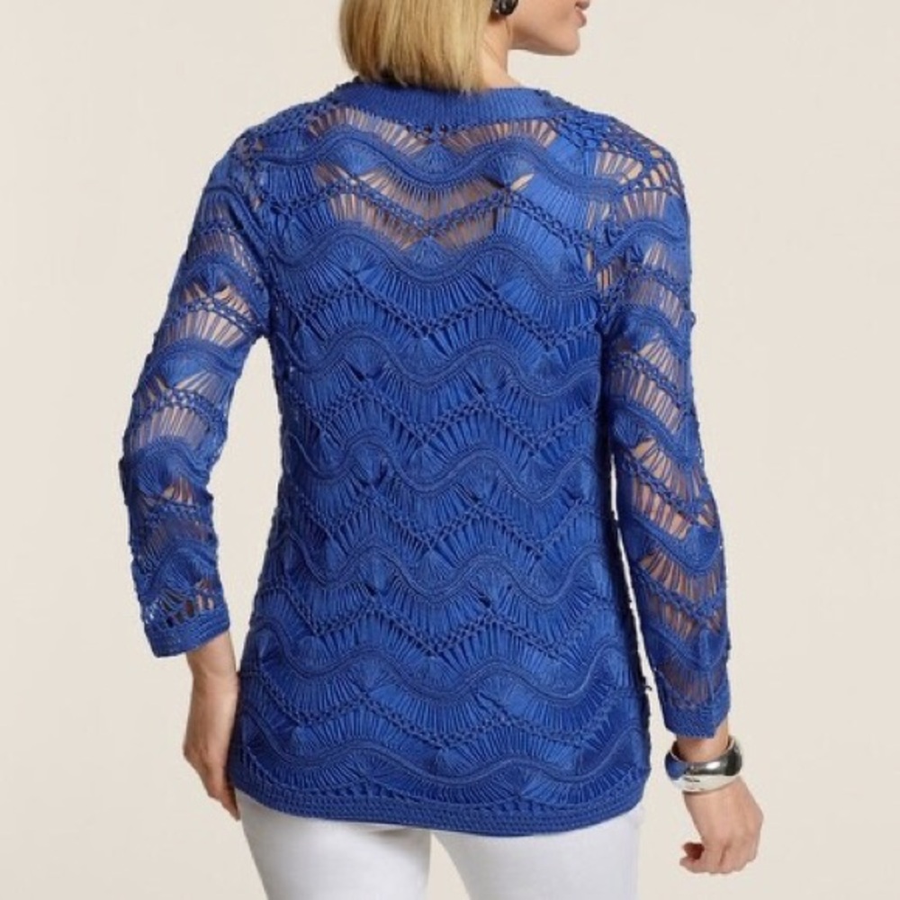 Chicos Jodi Jewel Neck Pullover Sweater - Picture 7 of 7
